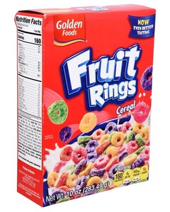 Golden Foods Fruit Rings 10oz/283.49g