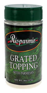Risparmio Grated Topping with Parmesan Cheese 8oz/227g