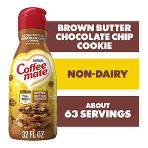Nestle Coffee Mate Liquid Creamer Tollhouse Brown Butter Chocolate Chip Cookie 32oz