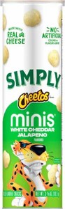 Cheetos Simply Minis White Cheddar Jalapeno 3.6oz/102.7g BB JUN 26