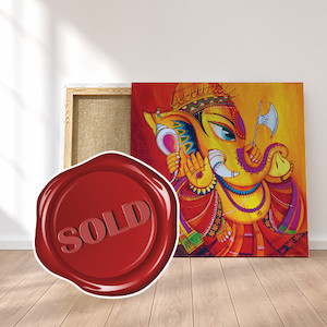 Products: Ekadanta - The One Tusked Ganesha - Original Painting Artismita