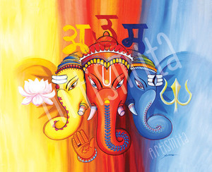 Products: Omkar - The Sacred Syllable - Canvas Print Artismita