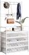Brand New Multifunctional Shelf Storage Rack Shoes Rack and Cloth Hanger Black w&hellip;