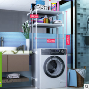 Bathroom Item: Matal Shelf Storage Rack over Washing Machine 2 Shelf