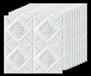 Wall Paper: Brand New Wall Sticker and Celing Sticker 3D White Panel