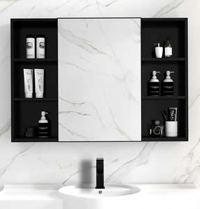 Bathroom Item: Bathroom Mirror Cabinet  96x65cm  Black