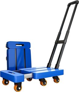 Garden Outdoor: Folding Rolling Kitchen cart, Heavy Duty Luggage Rollin Cart
