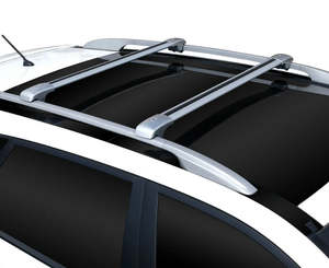 Motor Car: Cross Bar Roof Rack Rail Carrier Fits for Raise Rails Adjustable Lockable 1 pair