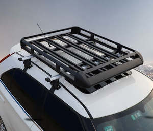 Motor Car: Aluminum Car Top Platform Roof Rack Tray 130cm Black