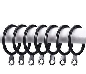 Metal curtain rings curtain Hooks Black Color 10 Pics Free Shipping