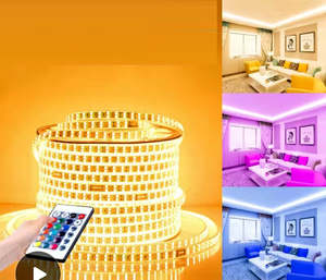 Lights: LED Strip Light Red Green Blue White 4 color 10 Meter with Remote