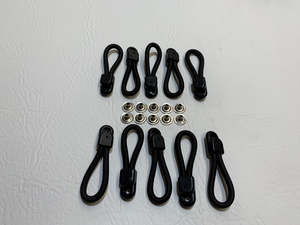 Accessories: 65mm Bunji Ute Tonneau Loops - 10 Pack - Bungee loops for Ute/Marine applications
