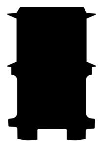 Rubber Van Mat to fit Ford Transit Van SWB - 2 Side Doors (September 2024 - Current)