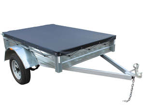 Trailer Tonneau Covers: 7 x 4 Universal (Box Trailer) Bunji Rope Tonneau Cover
