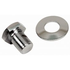 Extra Long Crank Pulley Bolt with Washer Chrome