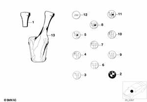 New: BMW Gearshift Emblem Adhered