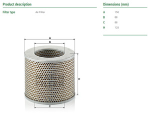 C1574 Mann Filter
