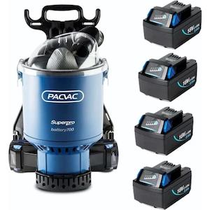 Pacvac Superpro Battery Cordless Backpack Vacuum