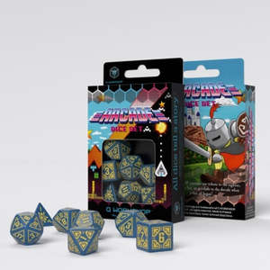 Q Workshop - Arcade Blue and Yellow Dice Set