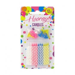 Clearance Items: Candle Birthday 12pc W/Holders