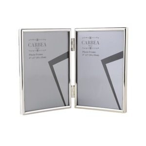 Picture Frames: Silver Picture Frame Double 4"x 6"