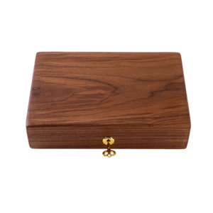 Jewellery Box Black Walnut Wood Single Level
