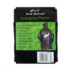 All: Emergency Poncho Silver Fern Black