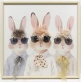 Carbea Home Range: Framed Print of 3 Bunnies - Oct 26