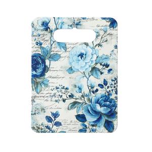 Coasters Trivets Mirror Trays: Trivet - Blue Flower - Oct 26