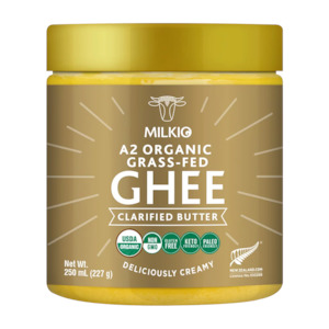 Oil Ghee: Milkio A2 Organic Grass Fed Cow Ghee 250ml
