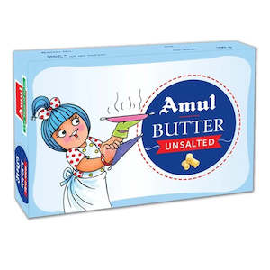 Frozen Naan Pratnha: Amul Butter Unsalted 100g