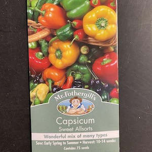 Garden Seeds: Mr. Fothergills Capsicum Seeds All Sorts
