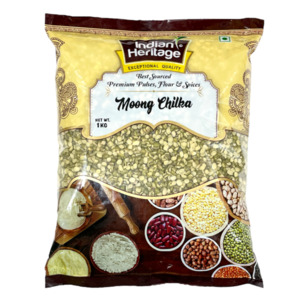 Dals Lentils: Indian Heritage Green Moong Chilka 1kg