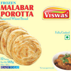 Frozen Naan Pratnha: Viswas Malabar Porotta 2kg