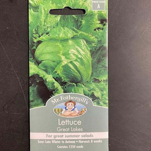 Garden Seeds: Mr. Fothergills Great Lakes Lettuce Seeds