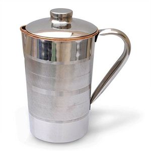 Homeware: Copper Jug With Steel Outside With Lid