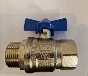 Products: 25mm Brass Ball Valve T/H M/F Nickel Plated Valves Direct NZ