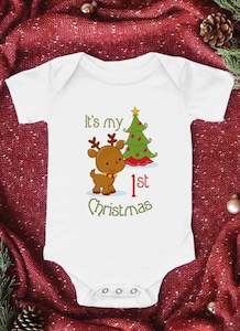 Size 3 6 Months: It's My 1st Christmas Romper