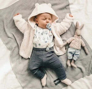 Size 3 6 Months: Unisex Cotton Ribbed Pants