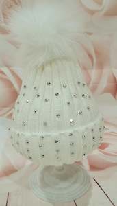 1 Years: SPARKLES WINTER BEANIE (CREAM)