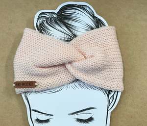 Apricot Merino Knit Ear Wamer