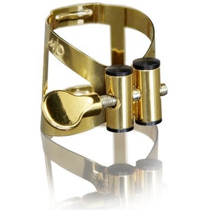 Ligatures: Vandoren LC58AP M/O Ligature and Plastic Cap for Tenor Saxophone. Aged Gold Finish