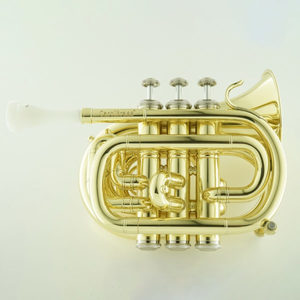 Instruments: CarolBrass CPT-1000-YSS-Bb-L Mini Pocket Trumpet – Gold Lacquer (with Optional Anti-Mute)