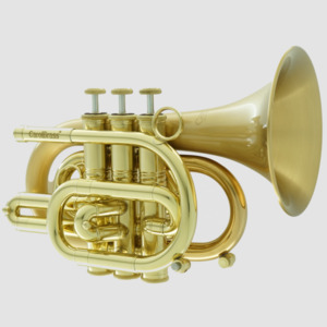Instruments: CarolBrass CPT-3000-GLS-Bb-SLB Pocket Trumpet Satin Lacquer Bell