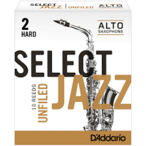 Alto Sax Reeds: D’Addario Unfiled Select Jazz Alto Reeds (Each)