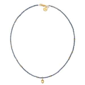 All Necklaces: Ethereal Sapphire Necklace with Citrine charm