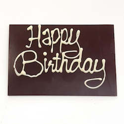 Birthday Cakes Auckland: Personalised chocolate message (4-5 words only)
