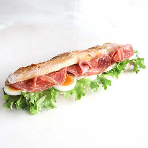 Savoury: Salami & Egg Sandwich