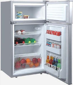 Solar Fridges: VRV 175 Two Door Upright 12/24 Volt compressor fridge freezer 1270(h) x 595(w) x 575(d)