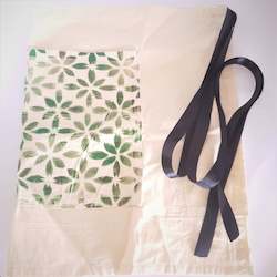 Half (Waist tie) Kitchen Apron - Hand-blocked and Hand-painted - Poutasi Trust Development